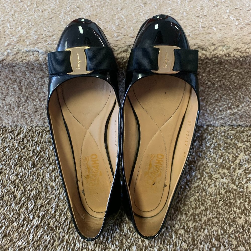 Salvatore Ferragamo Varina Patent Ballet Flat